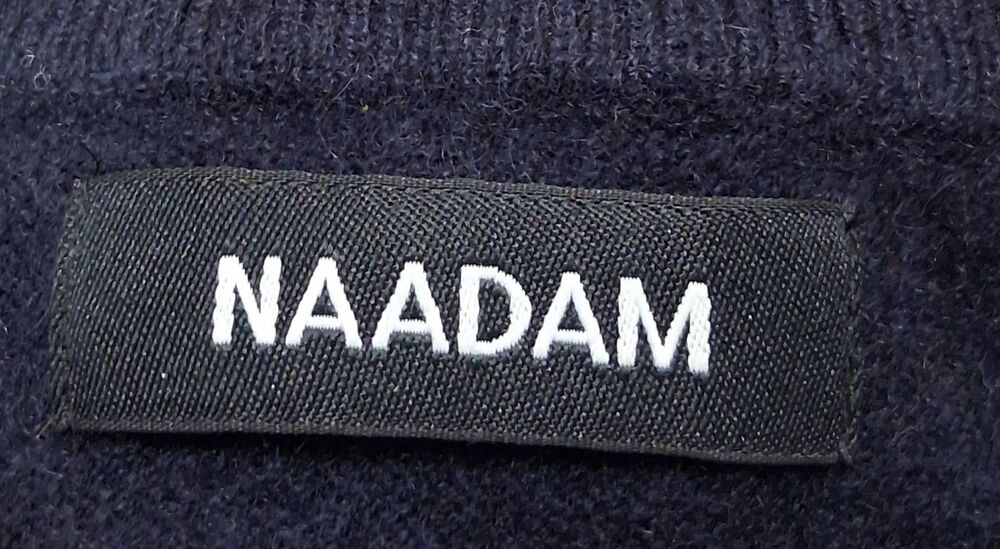 Naadam cashmere mens large sweater navy blue crewneck 100% cashmere - Picture 6 of 9